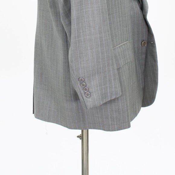 Tom James 44S 40x26 Gray Striped 2-Button Suit R458 - Picture 10 of 15